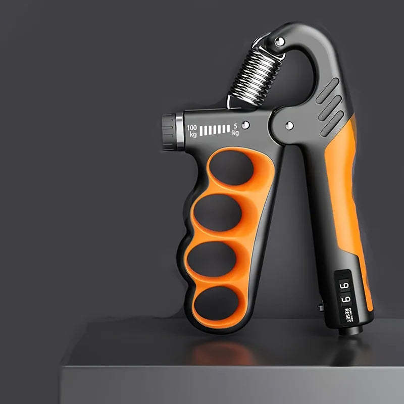Grip Strength Trainer, Adjustable Resistance Forearm Strengthener, Five-Finger Hand Grip Strength Booster with Digital Counter