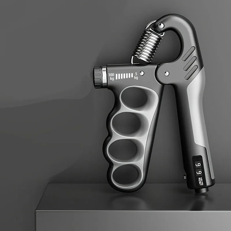Grip Strength Trainer, Adjustable Resistance Forearm Strengthener, Five-Finger Hand Grip Strength Booster with Digital Counter