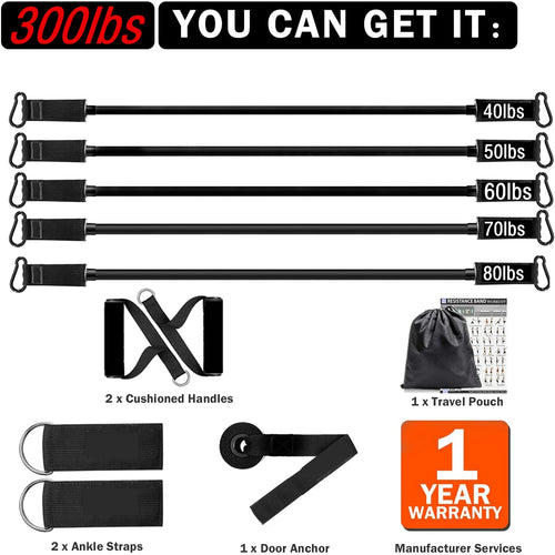 PowerGlute 300 Resistance Band Set