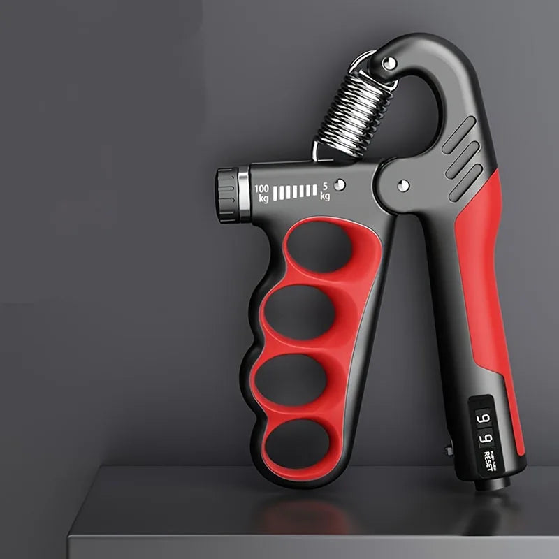 Grip Strength Trainer, Adjustable Resistance Forearm Strengthener, Five-Finger Hand Grip Strength Booster with Digital Counter